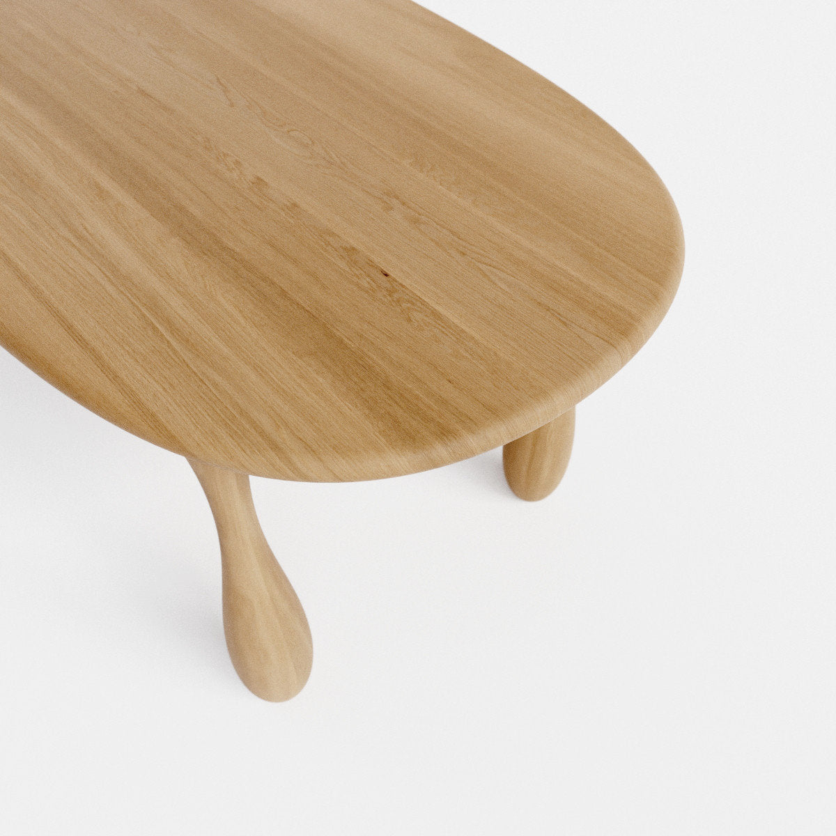 Dining table with Beautifully sculpted drop shaped legs