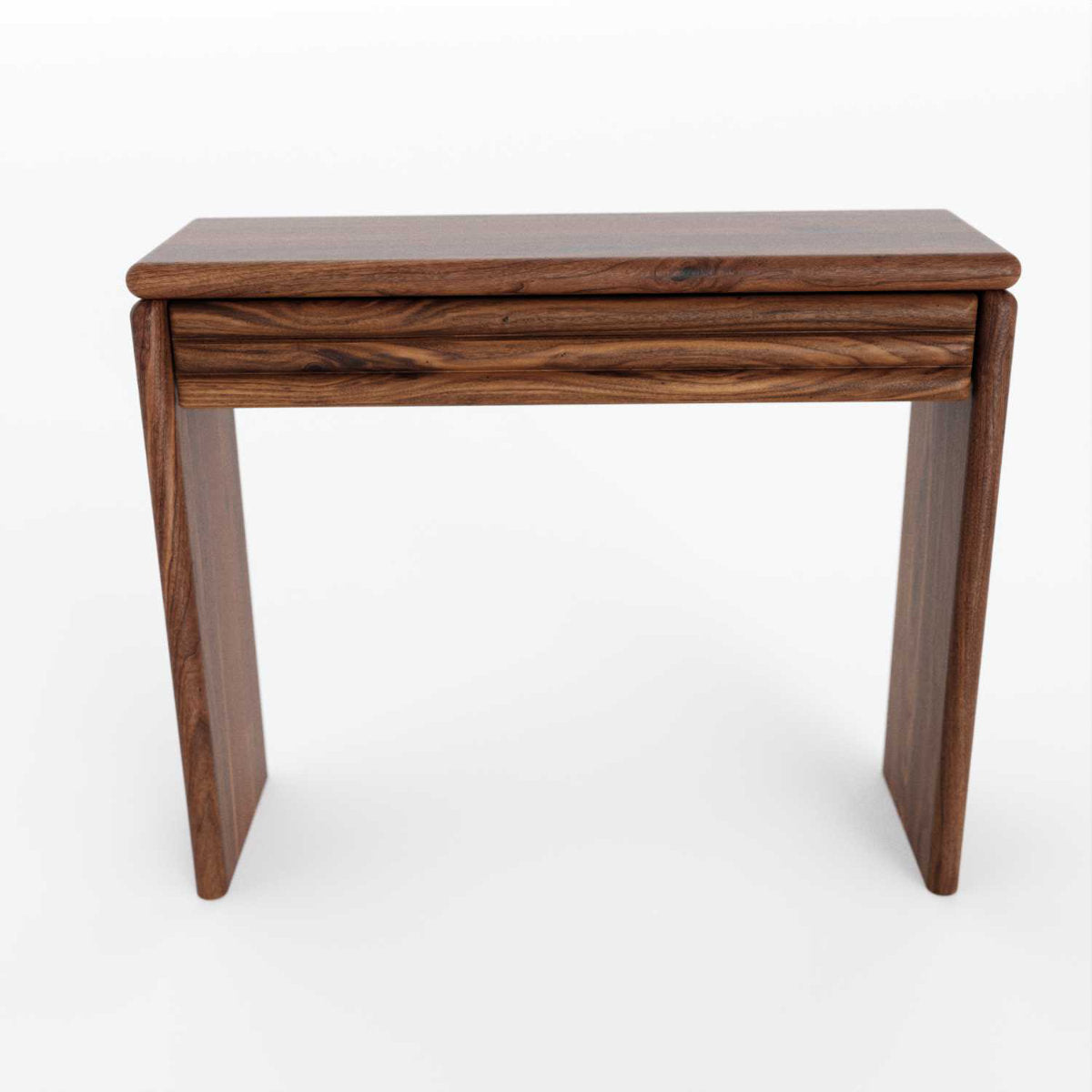 Solid Walnut console with ripple pattern