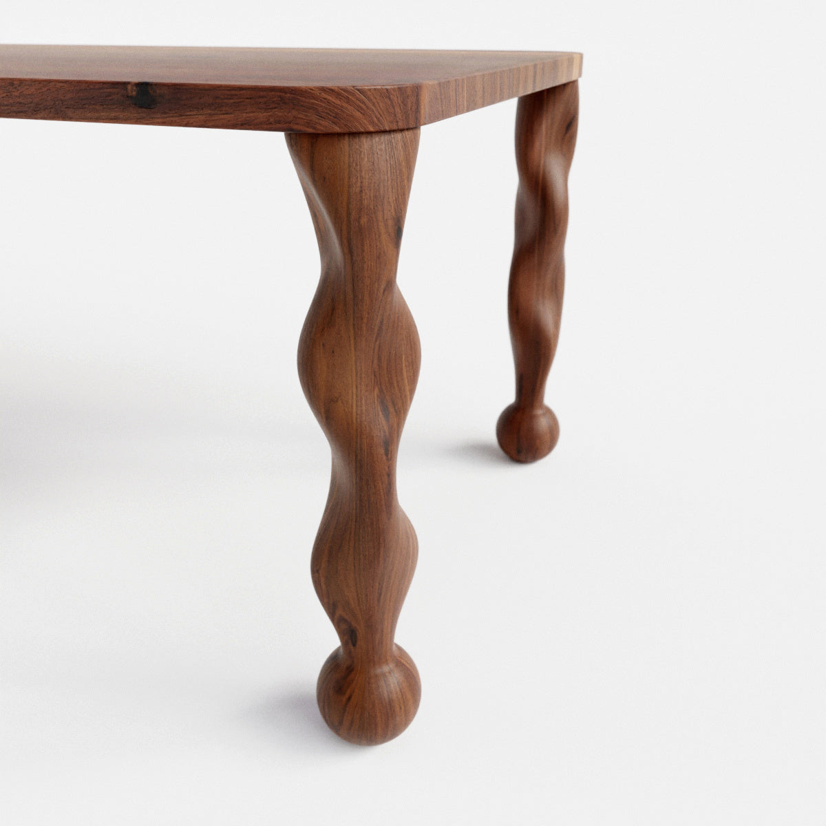 Sculptural Walnut Legs Dining table