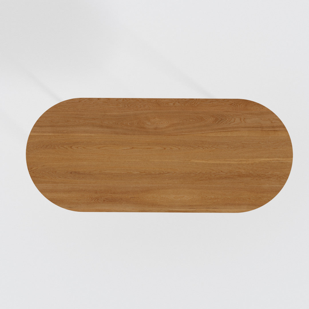 simple dining table oak solid wood taper edge