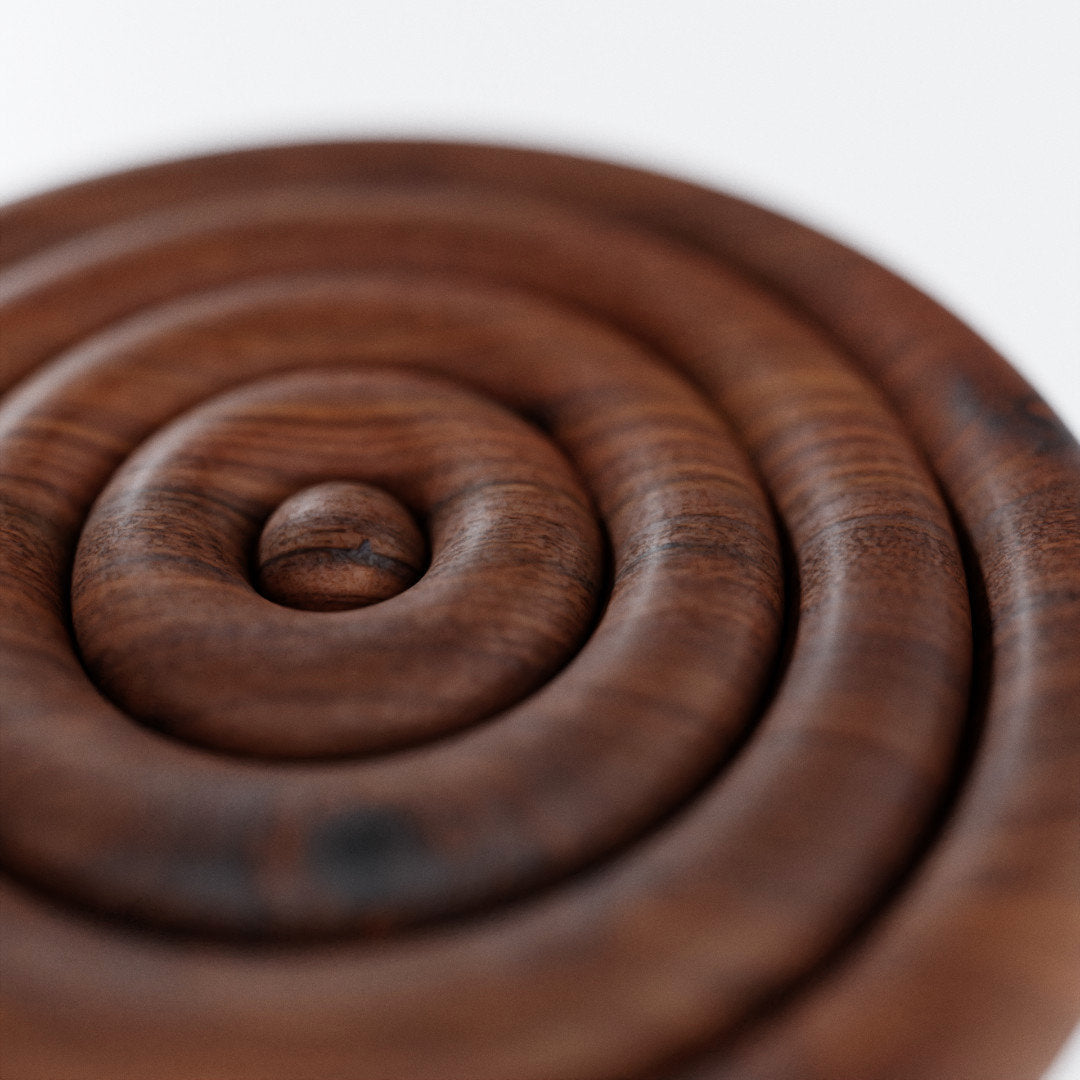 walnut barstool detail