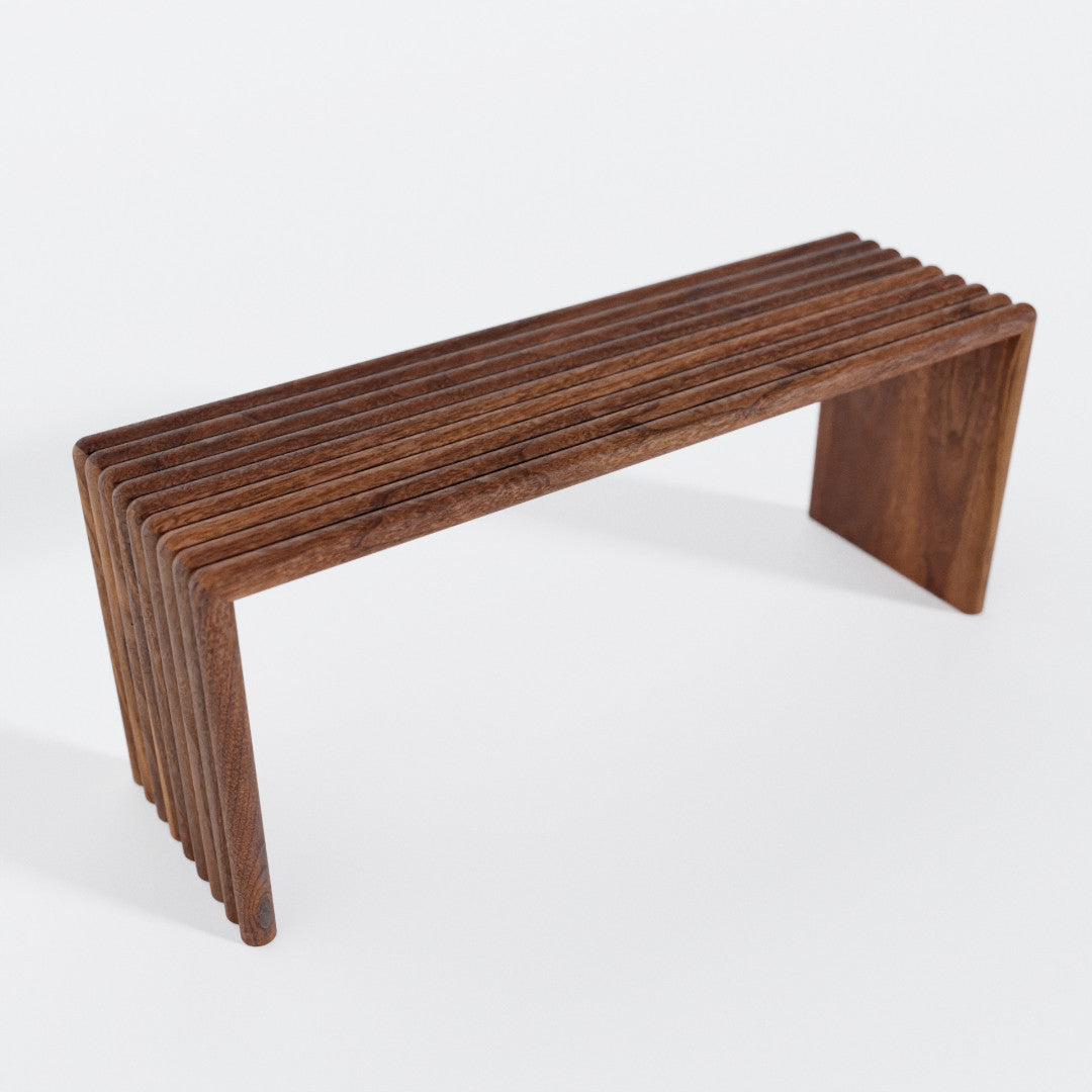 Ripple miter bench entryway